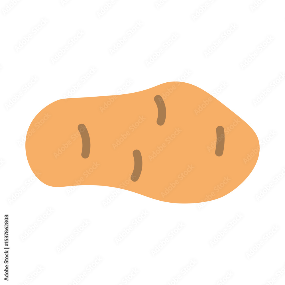 Obraz premium Potato Vector Flat Icon Design