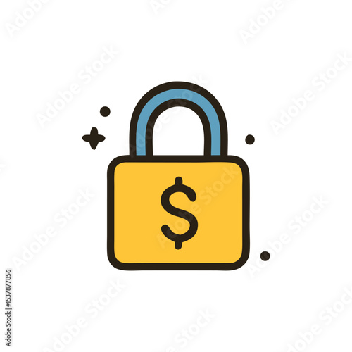 Secure financial assets, protected funds, money safety, padlock icon.