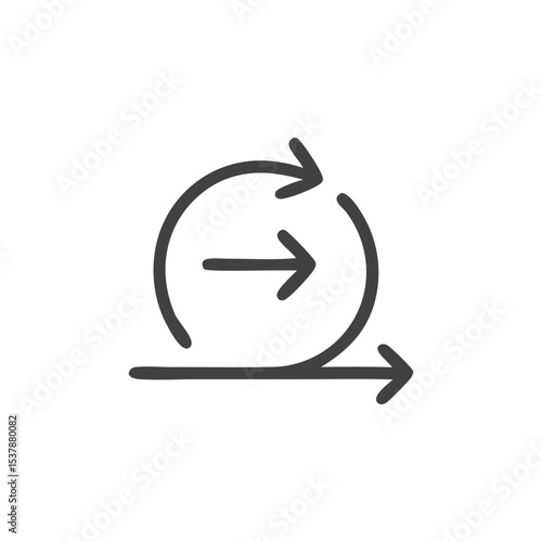 Agile development process symbolized by circular arrows indicating iterative workflow.