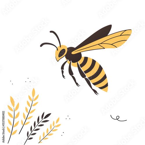bee and honey