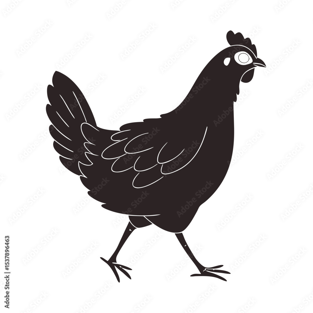 Fototapeta premium hen and rooster