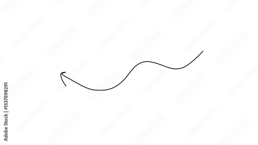 curve arrow on white background animation video curve arrow on white background animation video