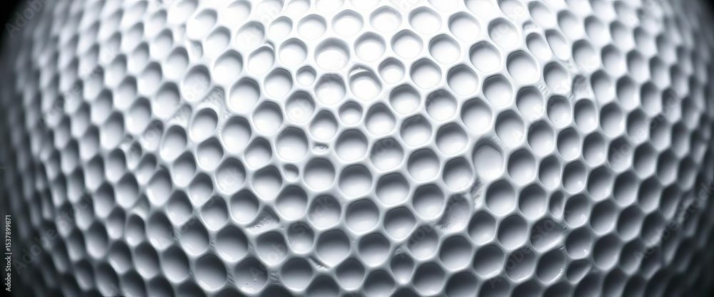 Close-up of seamless white honeycomb pattern textured like a golf ball,  seamless,  texture