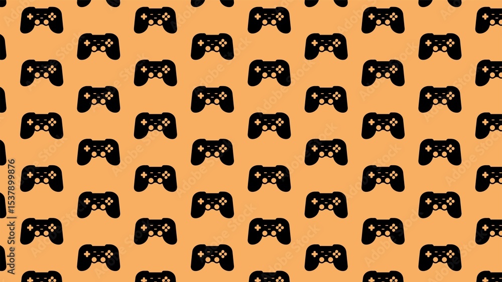 Fototapeta premium Vector seamless game controller pattern multicolored 