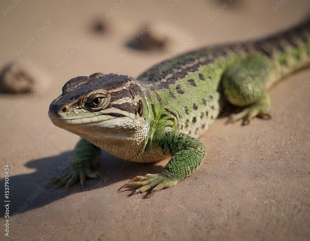 Naklejka premium closeup of of a sand lizard
