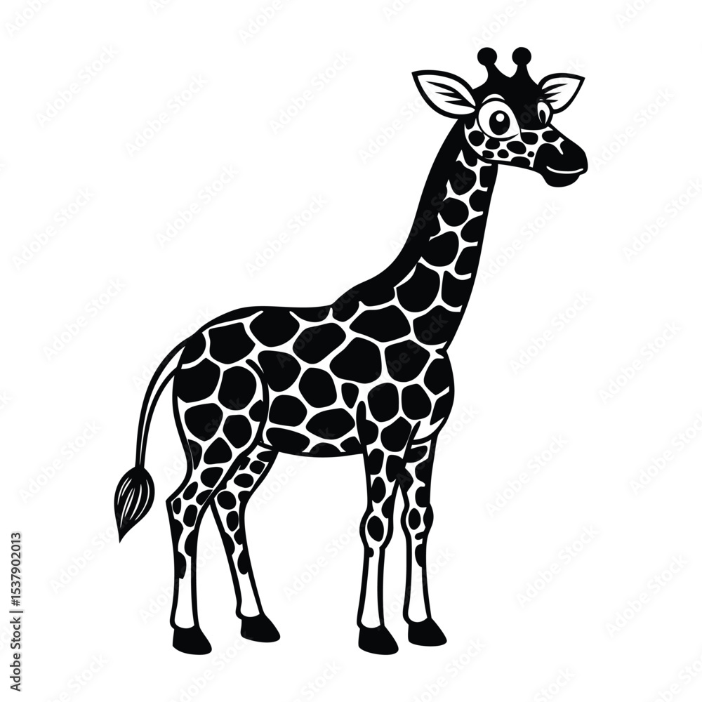Fototapeta premium giraffe isolated on white background