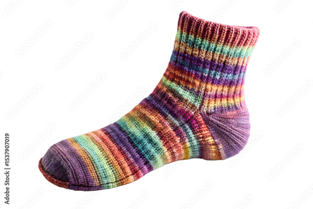 Minimalist sock isolated on transparent background, PNG file, warm winter fashion sock mockup for apparel product showcase and branding Minimalist sock isolated on transparent background, PNG file, warm winter fashion sock mockup for apparel product showcase and branding