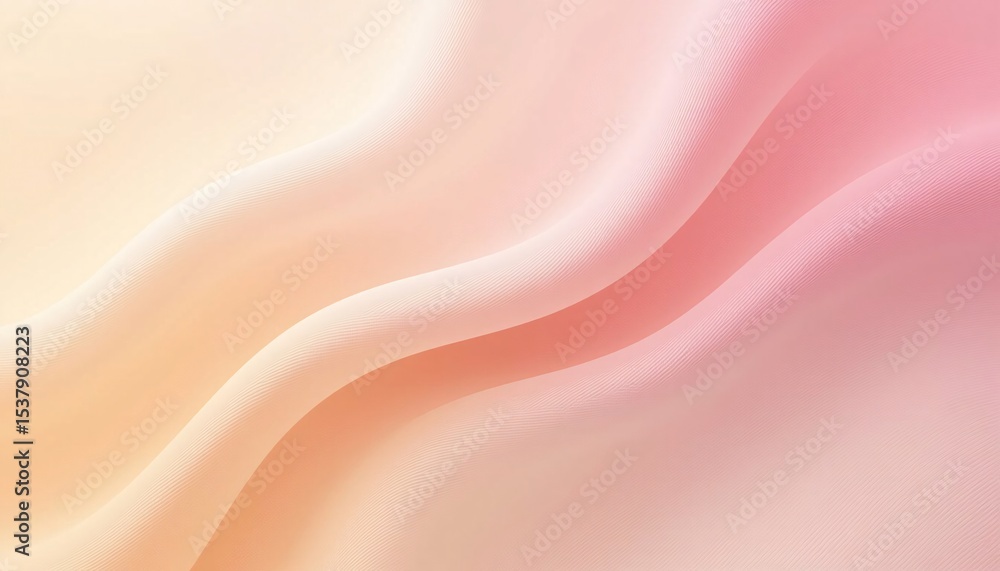 Obraz premium Smooth Gradient Wave Pattern in Soft Pastel Shades