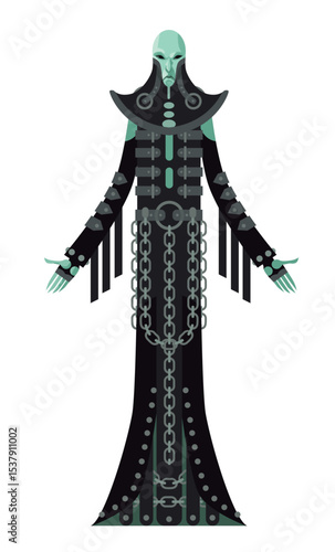 dark goth creepy alien priest