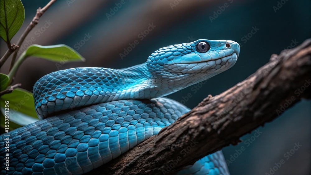 Fototapeta premium green lizard on a tree