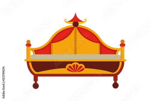 red and white cot