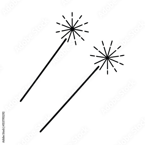 Festive sparkling fireworks display bright colorful sparklers celebration design