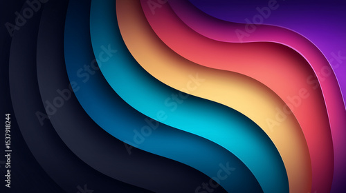 Dynamic Wavy Abstract with Gradient Colors