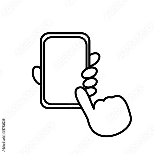 スマホを操作する手のアイコン