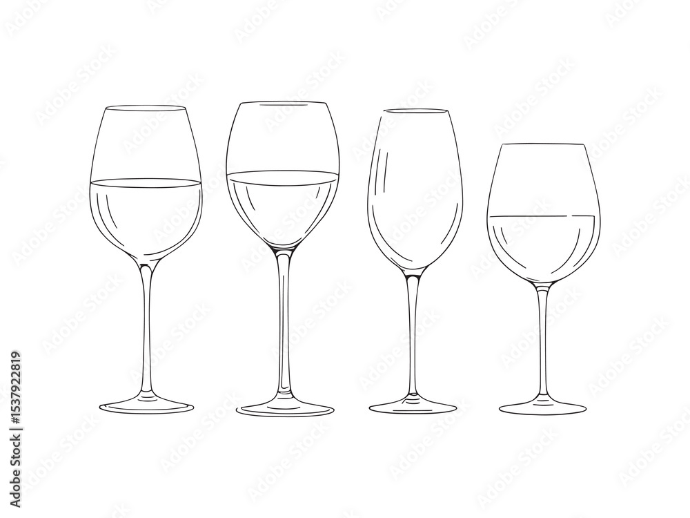 glass of wine outline drawing glass of wine outline drawing