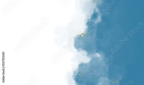 Abstract art blue paint background .watercolor background for design ,dots and stains.Hand drawn illustration for card templates for greetings or invitations