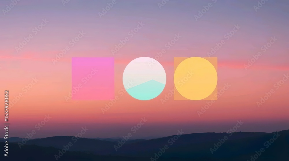 Obraz premium soft pastel gradient sky