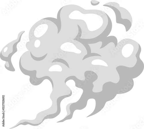 Cartoon Cloud Smoke Illustration