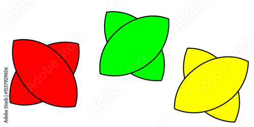 Triquetra symbol. Celtic trinity knot sign. Viking and pagan logo label. Vector illustration image.