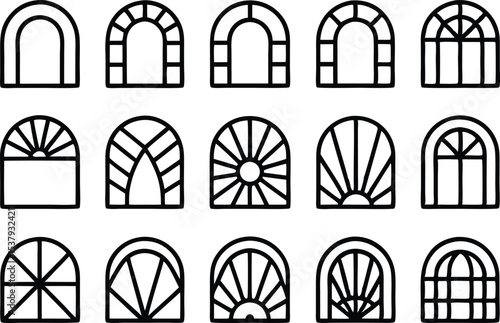 Single outline icon of a trellis design for gardening or architectural projects