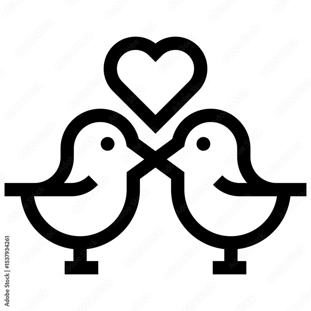 Obraz premium Love Bird Icon