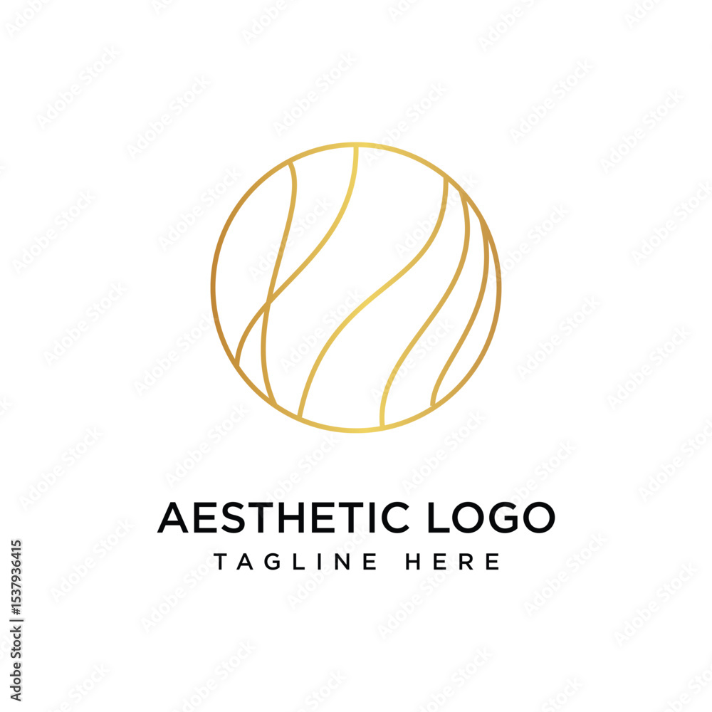 Aesthetic Circle Logo Design Graphic Vector Aesthetic Circle Logo Design Graphic Vector