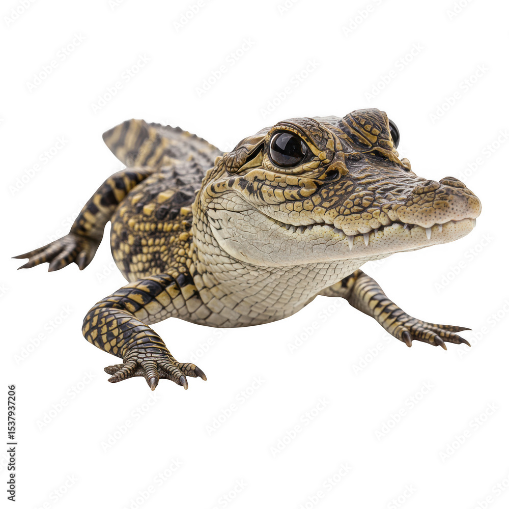 Fototapeta premium Baby alligator isolated on transparent background