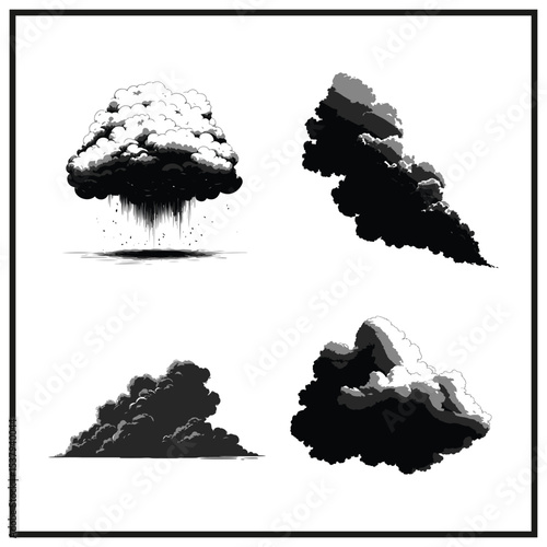 Thunderstorm Cloud Clipart Silhouette