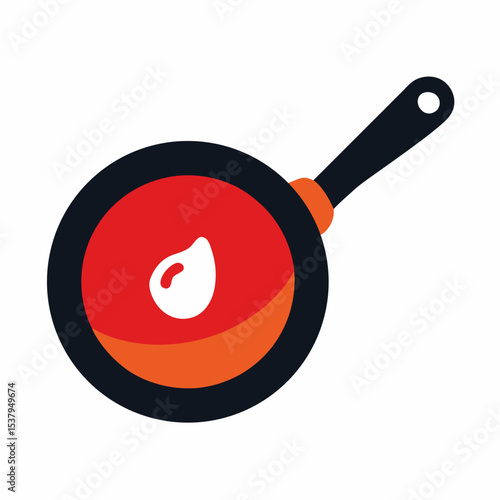 frying pan with red caviar
