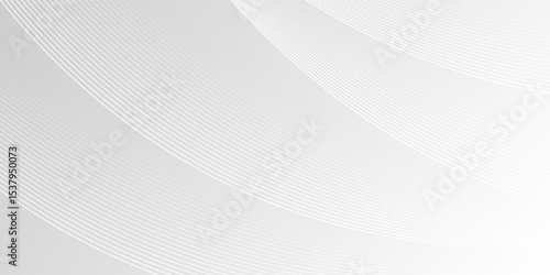 Minimalist white abstract background with line ornament