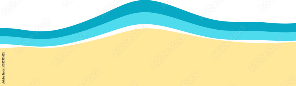 Obraz premium Beach Waves Footer 