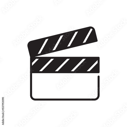 movie clapper board glyph