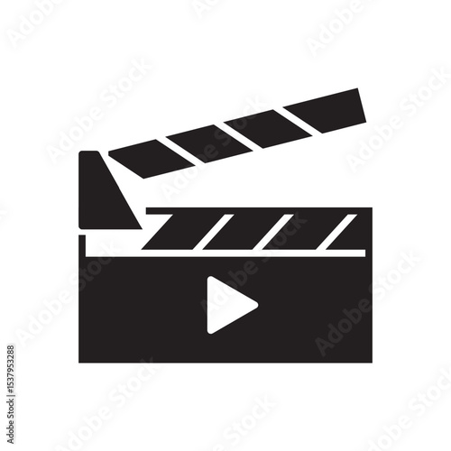 movie clapper board glyph