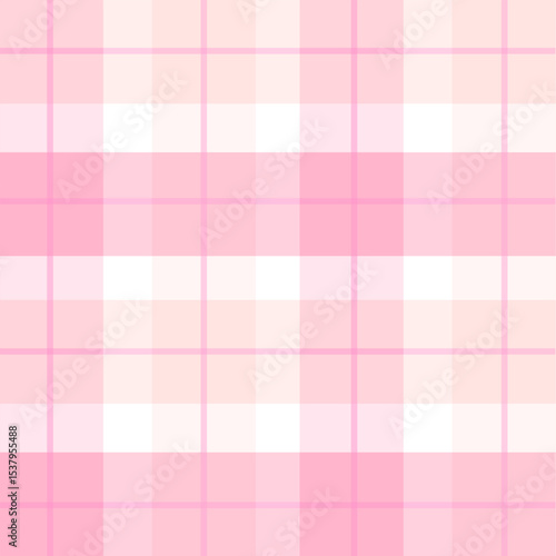 Check plaid pattern in pink and beige. Seamless light pastel houndstooth tartan for dress, jacket, coat, scarf, other modern spring summer autumn winter fashion fabric design.	