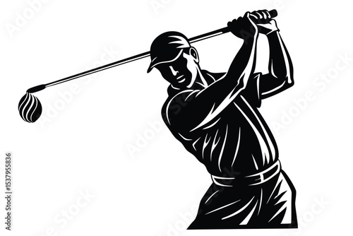  Mele Female Golf Player Silhouettes vector bundle