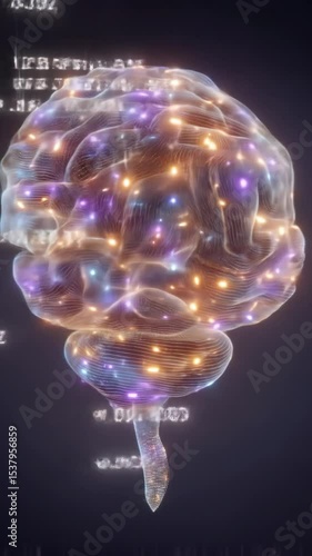 Wallpaper Mural Unlock Medical Insights Glowing Brain Neuron Network Technology Science in Active Cognition Complex Intelligence. Torontodigital.ca