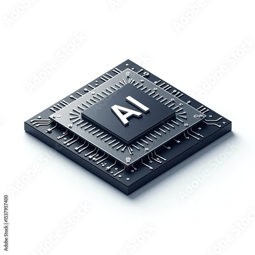 Advanced AI Processor Chip The Brain of Artificial Intelligence Technology