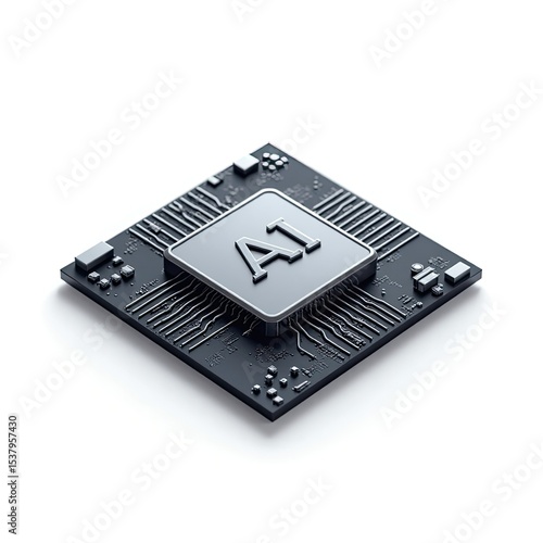 Advanced AI Processor Chip The Brain of Artificial Intelligence Technology