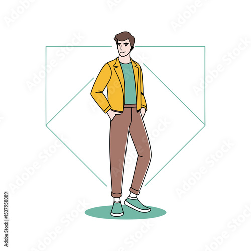 Village houses countryside scene vector illustration
