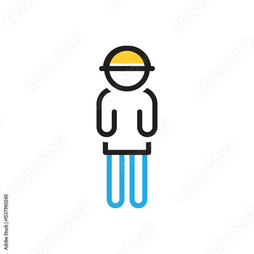 Multi color icon for boy