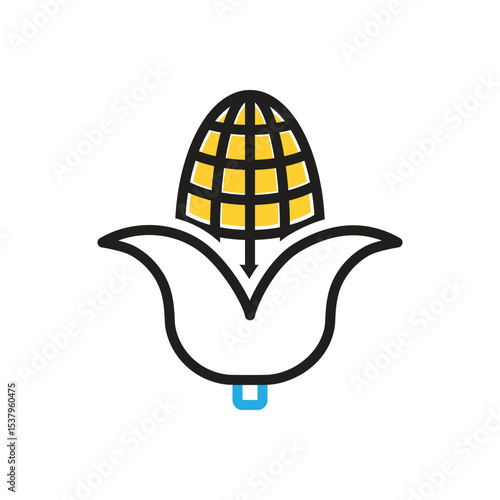 Multi color icon for corn