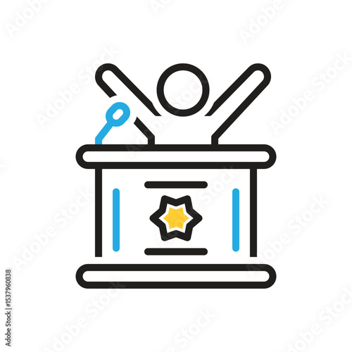 Multi color icon for president
