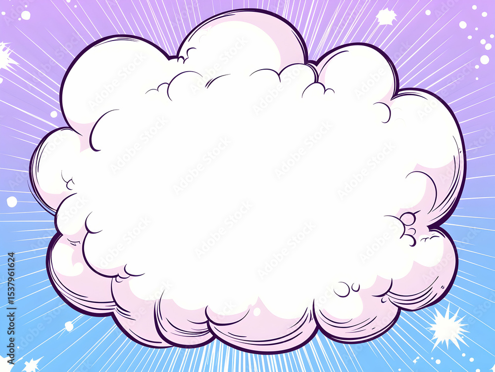 Comic book cloud speech bubble background Comic book cloud speech bubble background