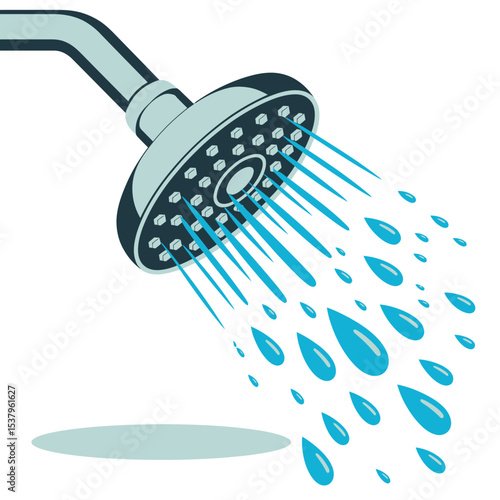Refreshing Shower Head with Water Spraying Down