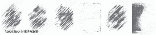 Vintage paper texture set with damaged, torn, and distressed edges, grainy overlays, grunge graphic filters, photo frames, and retro banners