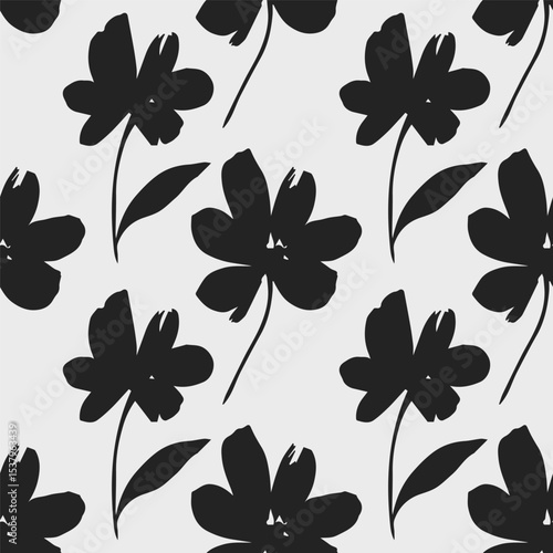 Flowers seamless pattern wi...