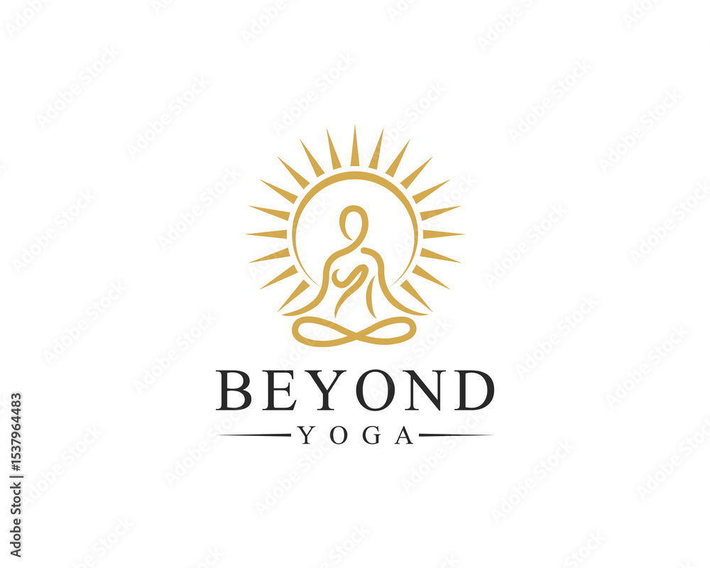 Obraz premium Beyond yoga sun logo