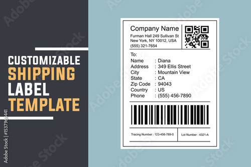 Custom Shipping Label Design Template