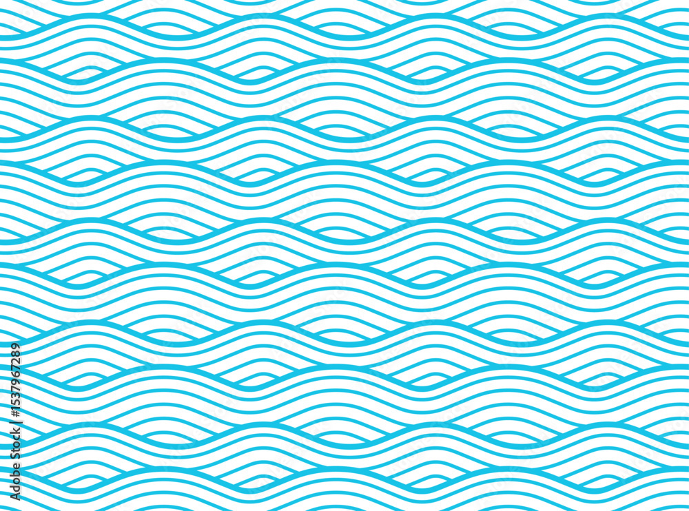 Seamless pattern with blue waves Seamless pattern with blue waves
