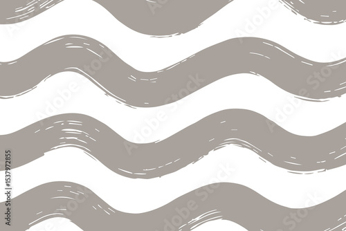 Abstract wave ink brush str...